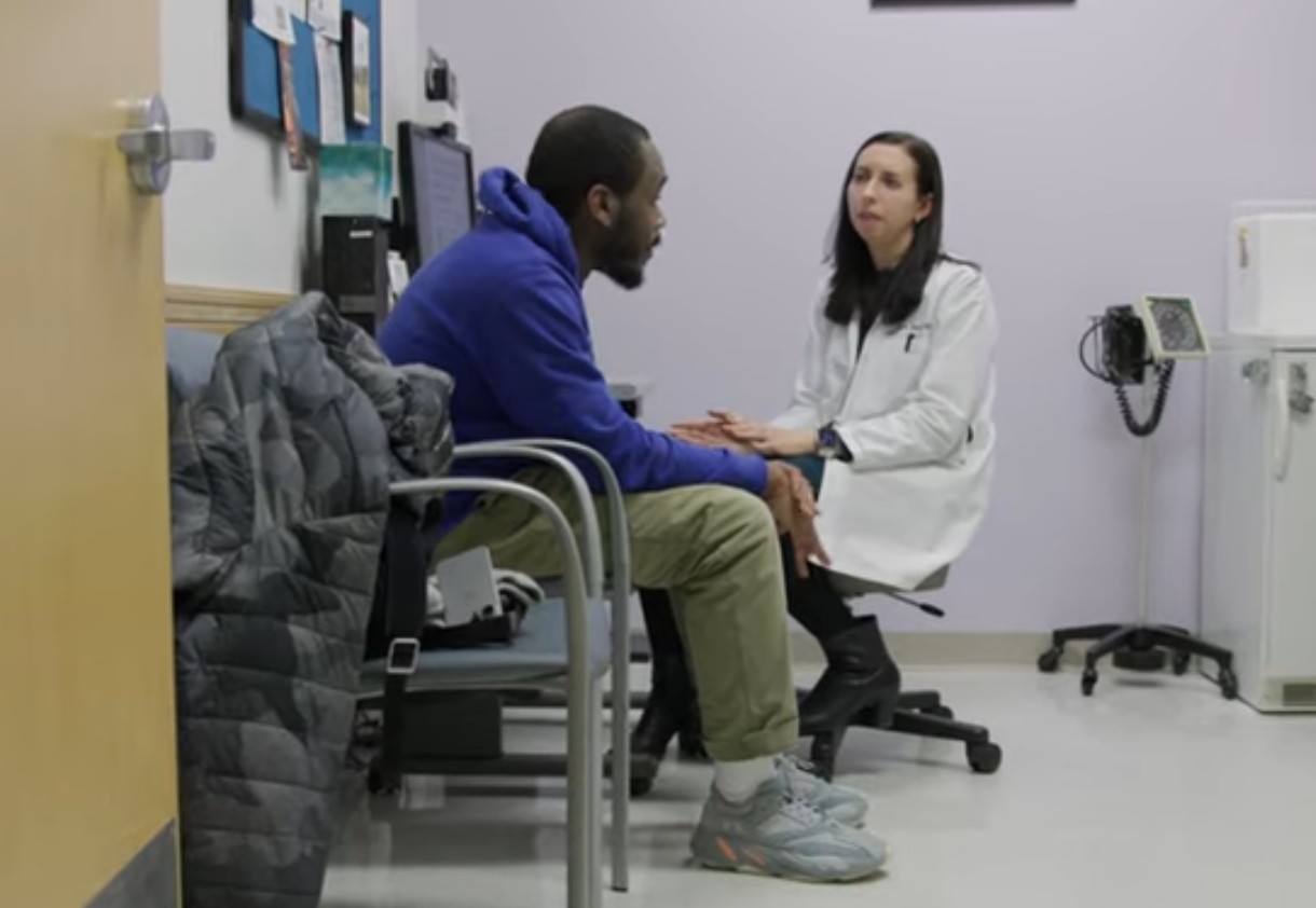 A doctor and patient