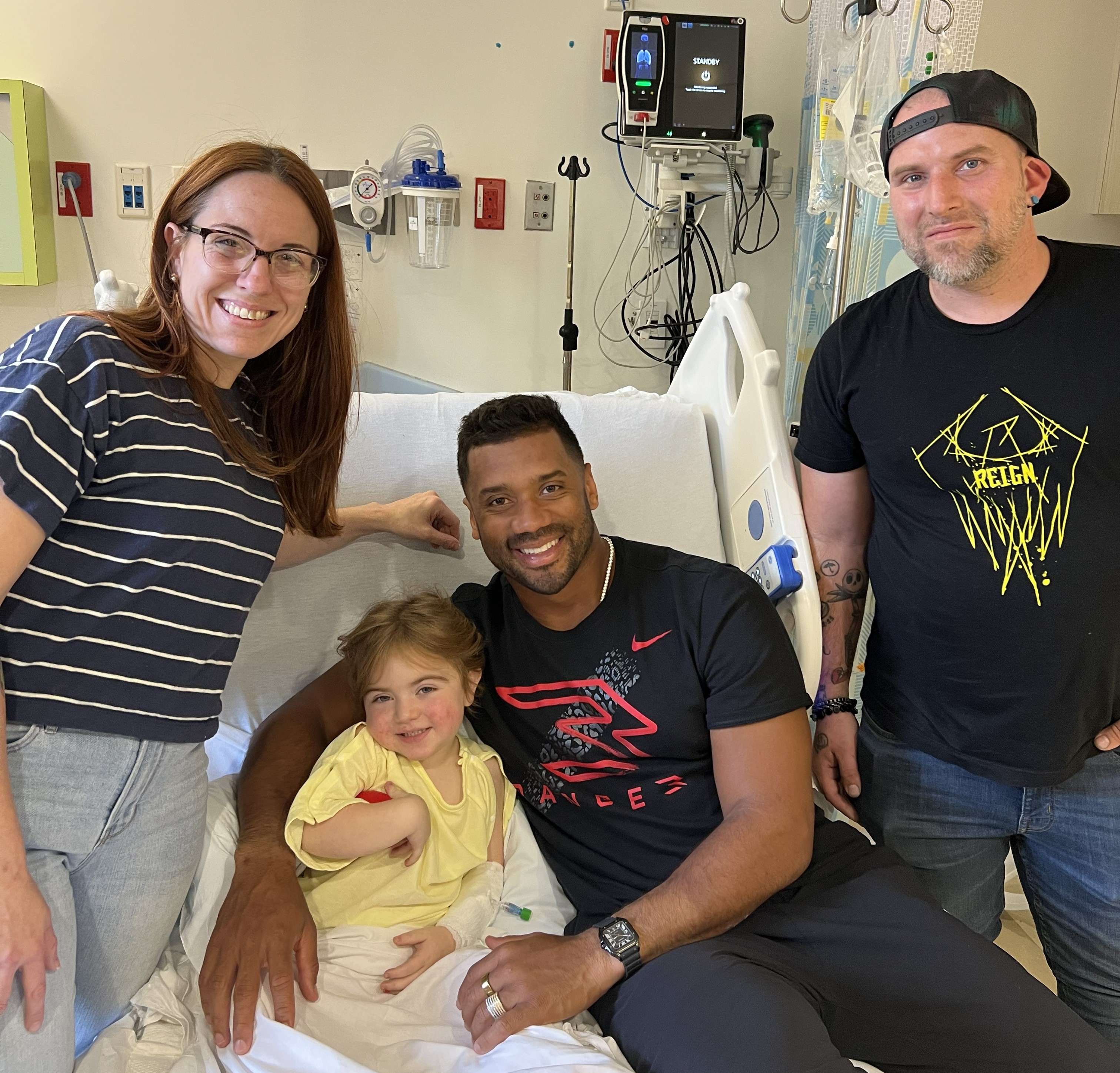 Russell Wilson and pediatric patient