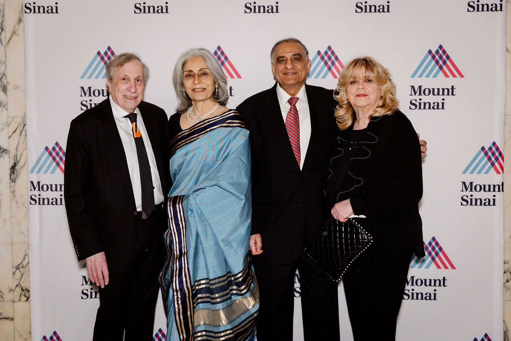 Dr. Fred Lublin, Dr. Renu Gupta, Navin Gupta and Barbara Lublin at the 2026 MS Gala red carpet