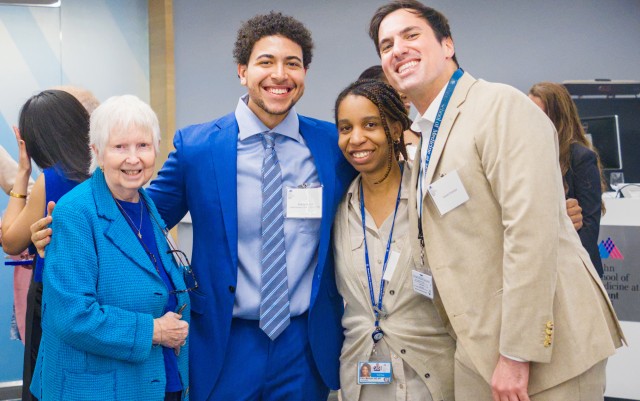 Students and a donor at the scholarship reception 2025