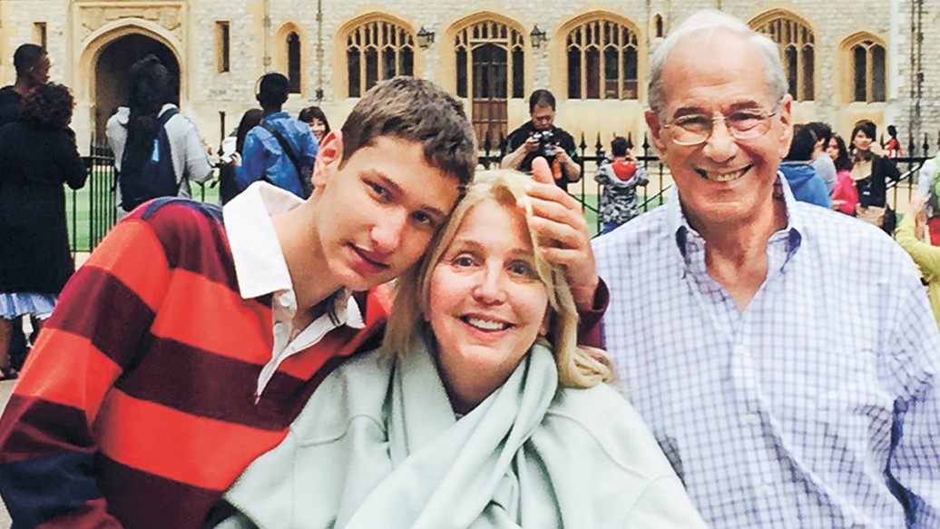 Nancy A. Lieberman with her son Eric and husband, Mark Ellman at Windsor Castle in England, in August 2015