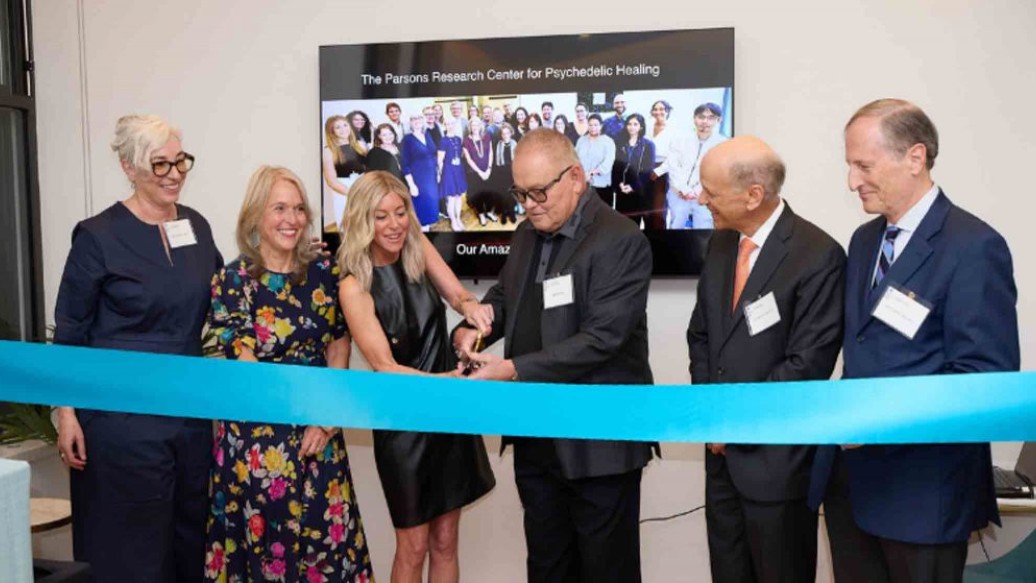 Bob Parsons cutting the ribbon of the new center in his name