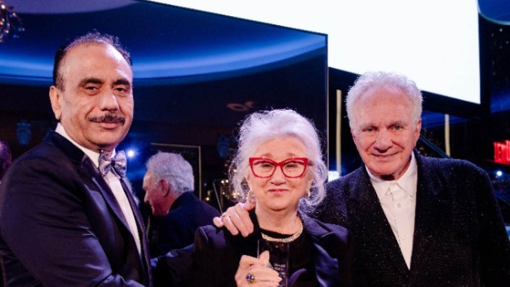 Dr. Tewari and the events honorees pose at the gala