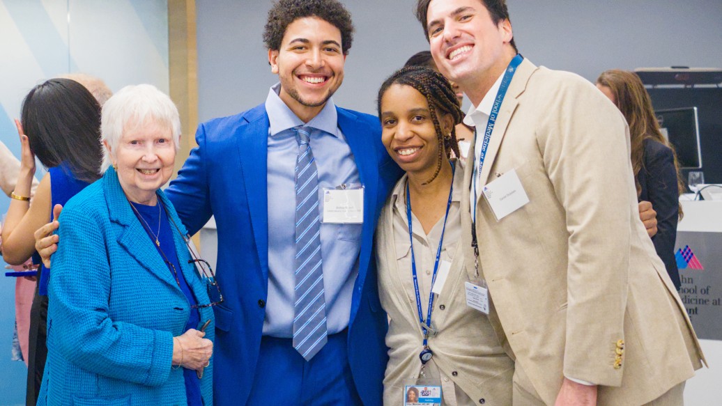 Students and a donor at the scholarship reception 2025
