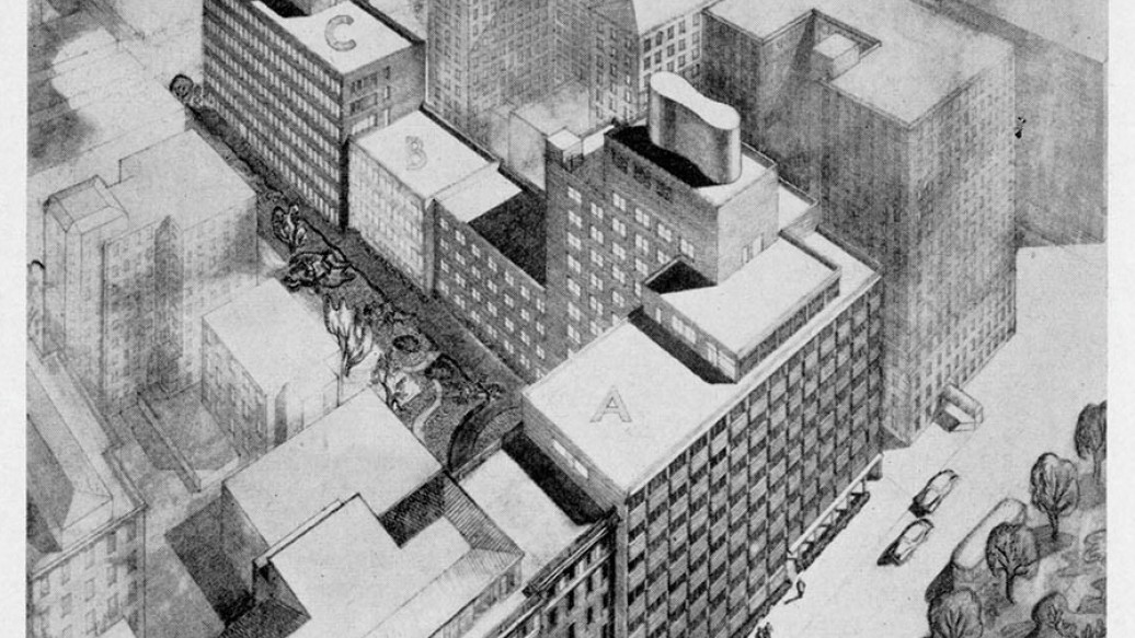 Rendering of Klingenstein Pavilion circa 1949