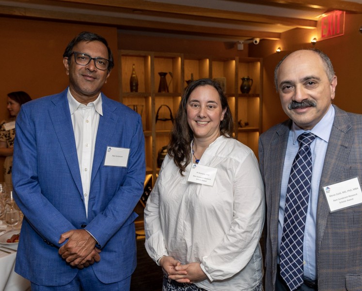 FBI Donor Ram Sundaram poses with Drs. Goosens and Zaidi