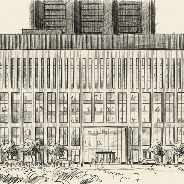 sketch rendering of future Tisch Cancer Hospital
